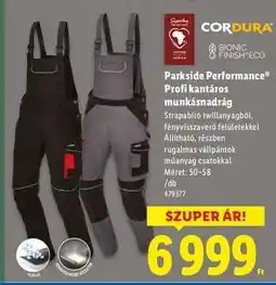 Lidl Parkside Performance Profi kantáros munkásnadrág ajánlat
