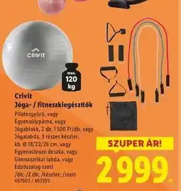 Lidl Crivit Jóga- / fitneszkiegészítők ajánlat