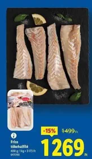 Lidl Friss tőkehalfilé ajánlat