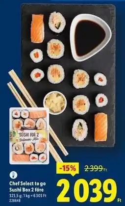 Lidl CHEF SELECT TO GO Sushi box 2 főre ajánlat