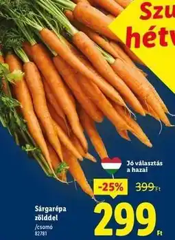Lidl Sárgarépa zölddel ajánlat