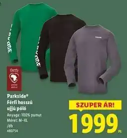Lidl PARKSIDE Férfi hosszú ujjú póló ajánlat