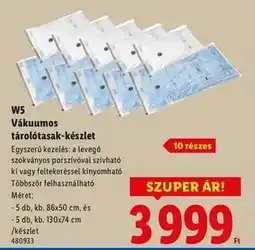 Lidl W5 Vákuumos tárolótasak-készlet ajánlat