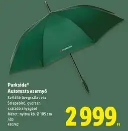 Lidl Parkside Automata esernyő ajánlat