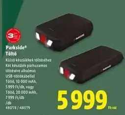 Lidl Parkside Töltő ajánlat