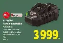 Lidl PARKSIDE Akkumulátortöltő ajánlat