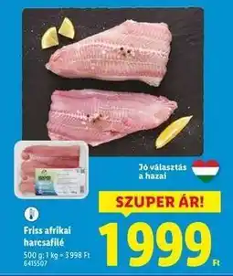 Lidl Friss, afrikai harcsafilé ajánlat