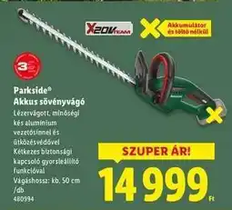 Lidl Parkside Akkus sövénynyíró ajánlat