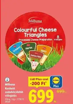 Lidl Milbona Kenhető szendvicsfeltét válogatás ajánlat