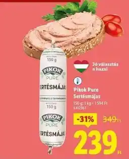 Lidl PIKOK PURE Sertésmájas ajánlat