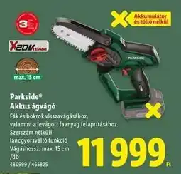 Lidl PARKSIDE Akkus ágvágó ajánlat