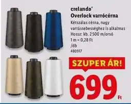 Lidl CRELANDO Overlock varrócérna ajánlat