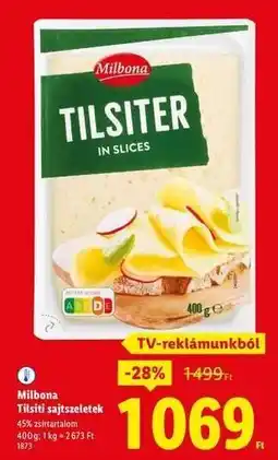 Lidl MILBONA Tilsiti sajtszeletek ajánlat