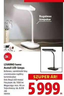 Lidl LIVARNO HOME Asztali LED-lámpa ajánlat