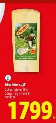 Lidl Morbier sajt ajánlat