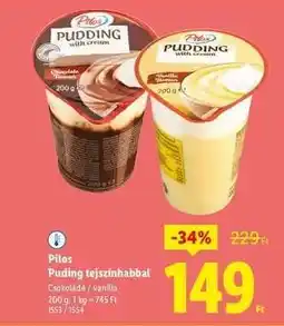 Lidl Pilos Puding tejszínhabbal ajánlat