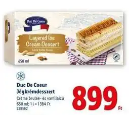 Lidl Duc De Coeur Jégkrémdesszert ajánlat