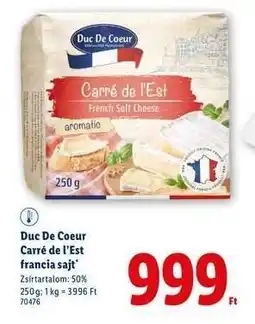 Lidl Duc De Coeur Carré de l'Est francia sajt ajánlat