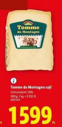 Lidl Tomme de Montagne sajt ajánlat
