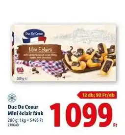 Lidl Duc De Coeur Mini éclair fánk ajánlat