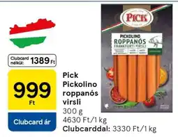 Tesco Pick Pickolino roppanós virsli ajánlat