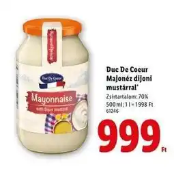 Lidl Duc De Coeur Majonéz dijoni mustárral ajánlat