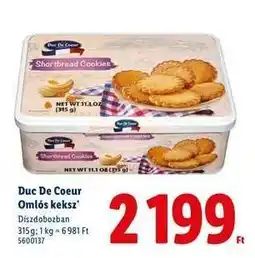 Lidl DUC DE COEUR Omlós keksz ajánlat
