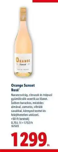 Lidl Orange Sunset Rosé ajánlat
