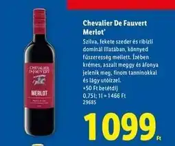 Lidl CHEVALIER DE FAUVERT Merlot ajánlat