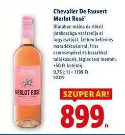 Lidl CHEVALIER DE FAUVERT Merlot Rosé ajánlat