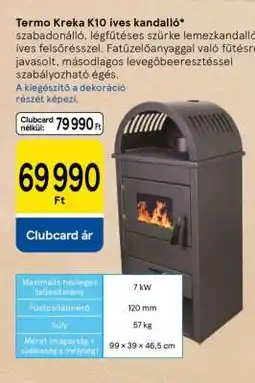 Tesco Termo Kreka K10 íves kandalló ajánlat