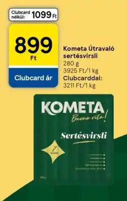 Tesco Kométa Útravaló sertésvirsli ajánlat