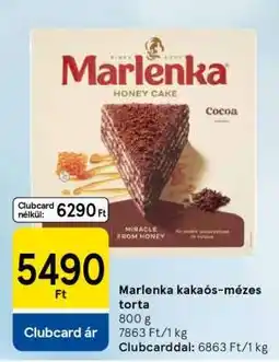 Tesco Marlenka kakaós-mézes torta ajánlat