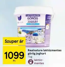 Tesco Realnature laktózmentes görög joghurt ajánlat