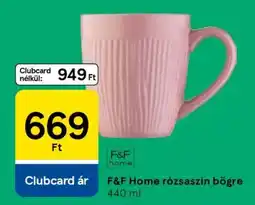 Tesco F&F Home rózsaszín bögre ajánlat