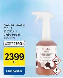 Tesco Biobubi zsíroldó ajánlat