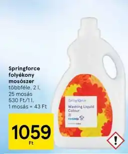 Tesco Springforce folyékony mosószer ajánlat