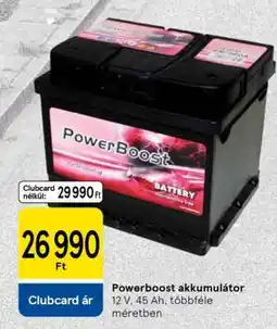Tesco Powerboost akkumulátor ajánlat