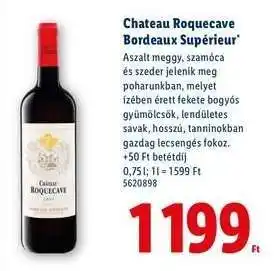 Lidl Chateau Roquecave Bordeaux Supérieur ajánlat
