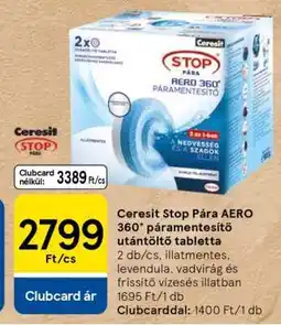 Tesco Ceresit Stop Pára Aero 360° Páramentesítő Utántöltő Tabletta ajánlat