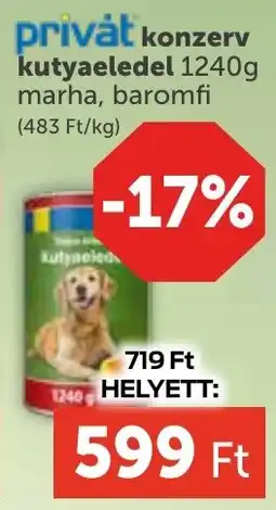 PRIVÁT Privat konzerv kutyaeledel ajánlat