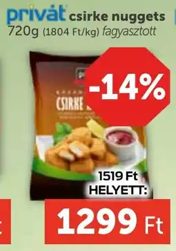 PRIVÁT Privát csirke nuggets ajánlat