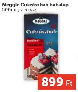 PRIVÁT Meggle Cukrászhab habalap ajánlat