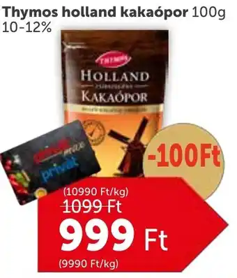 PRIVÁT Thymos holland kakaópor ajánlat