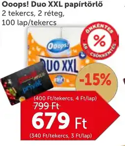 PRIVÁT Ooops! Duo XXL papírtörlő ajánlat