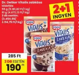 Interspar Dr. Oetker Vitalis zabkása ajánlat