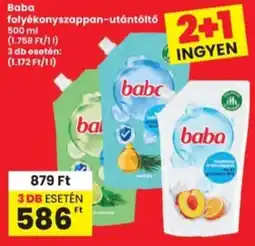 Interspar Baba folyékonyszappan-utántöltő ajánlat