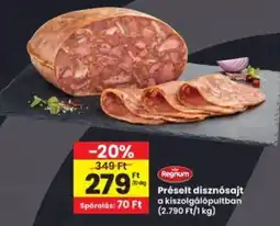 Interspar Préselt disznósajt ajánlat