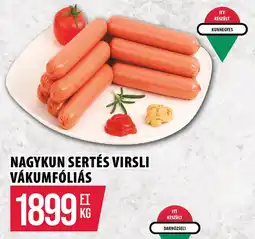 Coop Nagykun sertés virsli vákumfóliás ajánlat