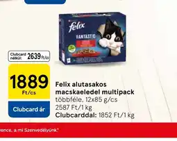 Tesco Felix alutasakos macskaeledel multipack ajánlat